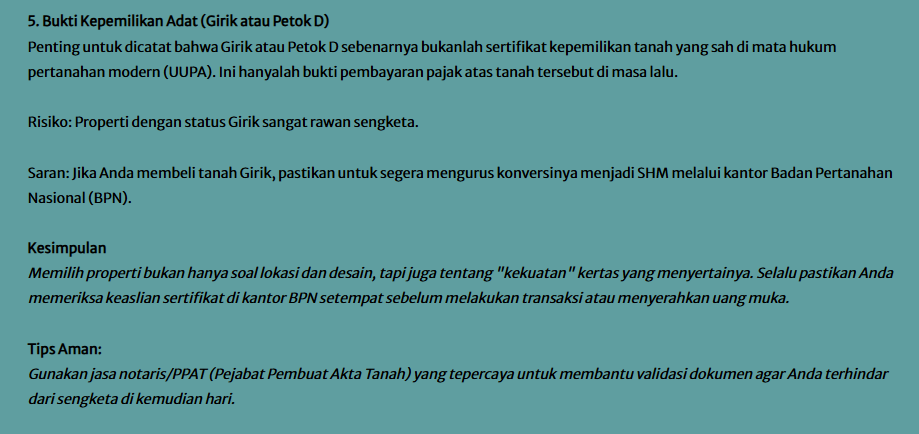 artikel properti